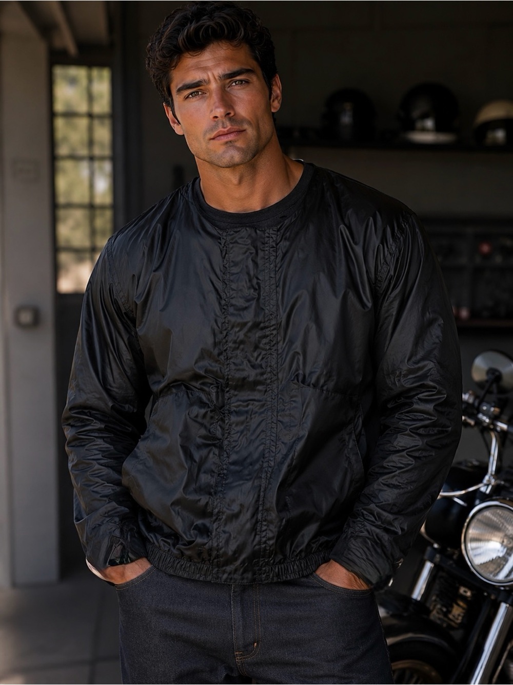Xelement Advanced Motorcycle Gear Black Liner Windbreaker Jacket - Size 2XL